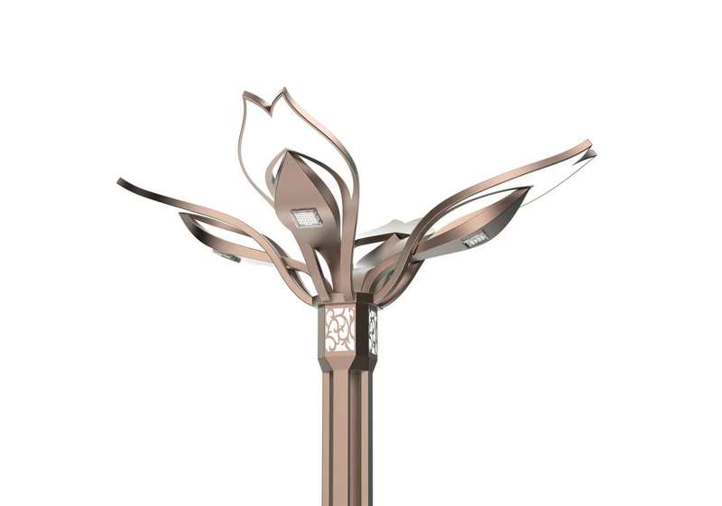 Yulan flor em forma de lâmpada de rua, instalação no local e tiro -1988-20230710